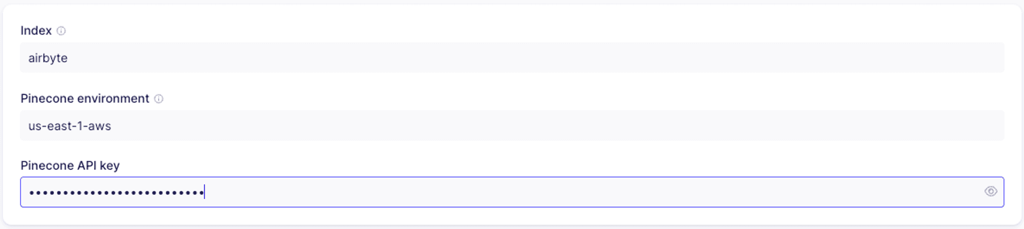 pinecone-configuration